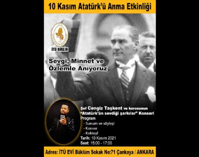 10 Kasım Atatürk`ü Anma Etkinliği