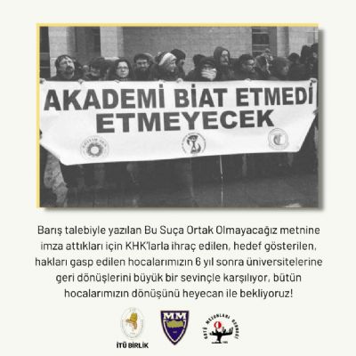 Akademi Biat Etmedi. Etmeyecek