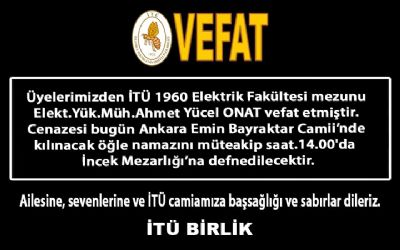 Elekt.Yük.Müh.Ahmet Yücel ONAT (1960 Elektrik)